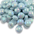 Polka Dot tile, PDL09 Iridized Alice Blue, mosaic, tile, glass, gems, recycled, tile, mosaic, craft, 15mm, 1/2"