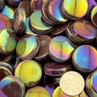 Sweetie Penny Rounds SRL35-Iridized Sienna Glass Mosaic