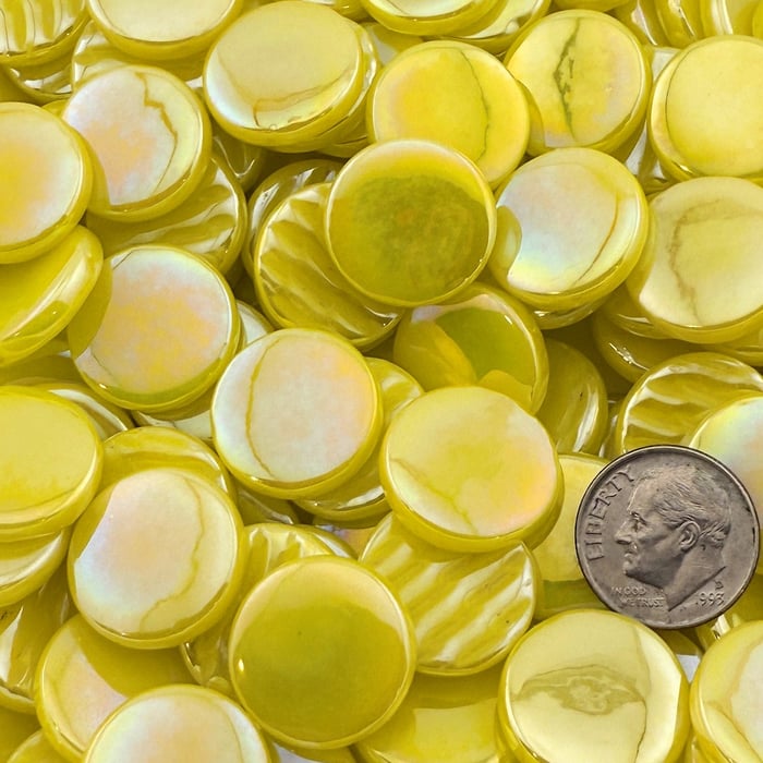 Kismet 18mm Iridized Penny Rounds ~ KPRL28 Corn