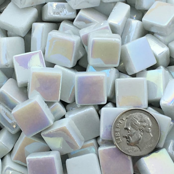 Sweetie Gloss SL100 Iridized White - Iridized Glass Tile