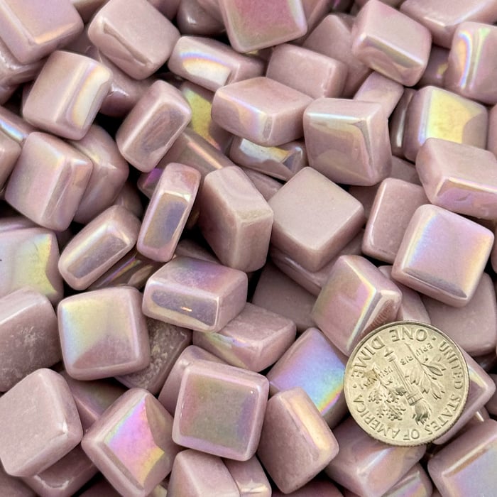 Sweetie Gloss SL68 Iridized Pale Mauve - Iridized Glass Tile
