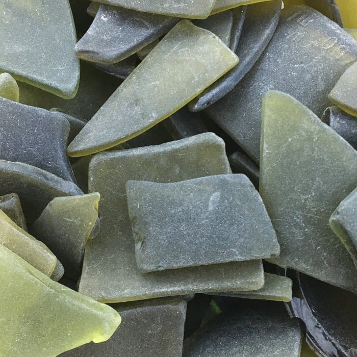 Tumbled Glass ~ Olive