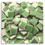 601 Leaf Green, Tiny Tile, Micro mosaic, tiny ceramic tile, High fired Porcelain, Mini tile, Micro collection