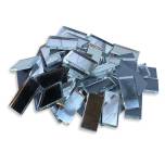 Silver Mirror Rectangles - 1/2" x 1"