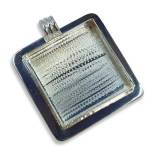 Large Lipped Square Pendant Bezel