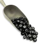 Fire Polished Millefiore - Black Evil Eyes - 2 oz.