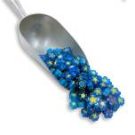 Fire-Polished Millefiore Flowers - Aqua Mix