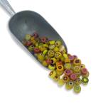 Fire Polished Millefiore - Yellow Mix - 2 oz.