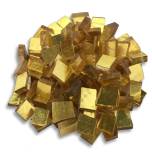 Wavy Yellow Gold Smalti On Clear Glass