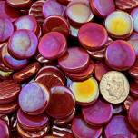Kismet 18mm Iridized Penny Rounds ~ KPRL109 Real Red