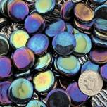 Kismet 18mm Iridized Penny Rounds ~ KPRL49 Raven