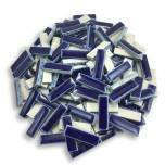 mosaic rectangles, ceramic, high fired porcelain, tiny rectangles, RC-20 Cobalt
