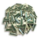 mosaic rectangles, ceramic, high fired porcelain, tiny rectangles, RC-40 Dark Green