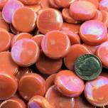 Sweetie Penny Rounds SRL14-Iridized Salmon Glass Mosaic