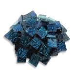 Turquoise Tapestry Sparkle Van Gogh Tile